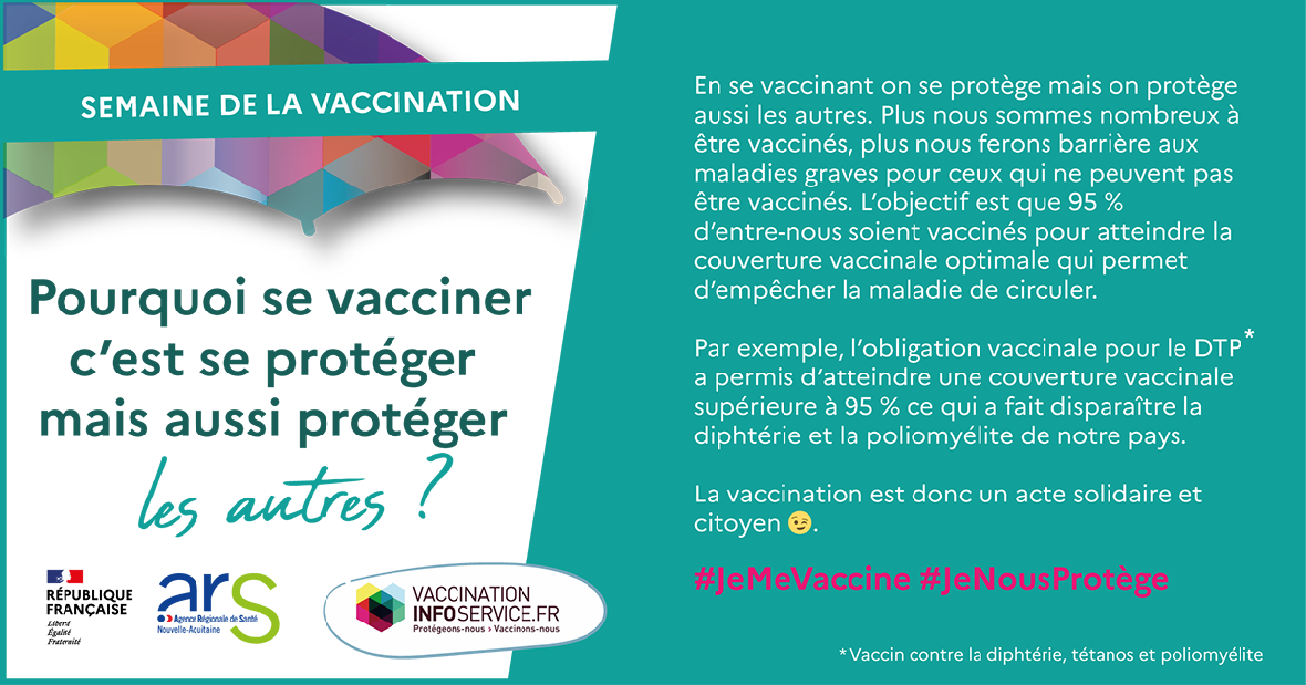 semaine europenne de la vaccination 2022 - se vacciner c'est aussi protger les autres - clinique chirurgicale du libournais