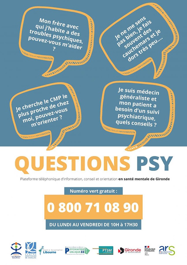 Questions Psy 2022 - affiche - Clinique Chirurgicale du Libournais