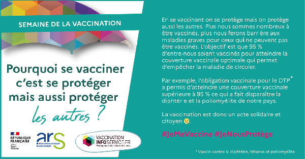 semaine européenne de la vaccination 2022 - se vacciner c'est aussi protéger les autres - clinique chirurgicale du libournais