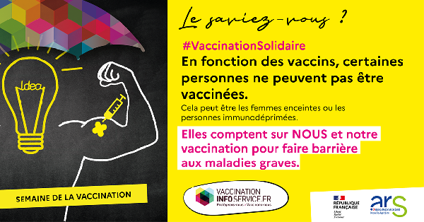 semaine européenne de la vaccination 2022 - la vaccination un geste solidaire - clinique chirurgicale du libournais